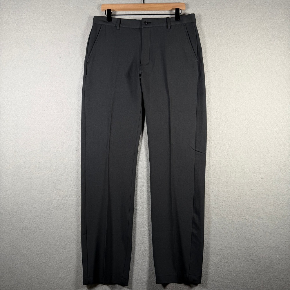 Greg Norman Mens Ultimate Travel Pant Charcoal Gray Stretch Golf Trousers 32x32